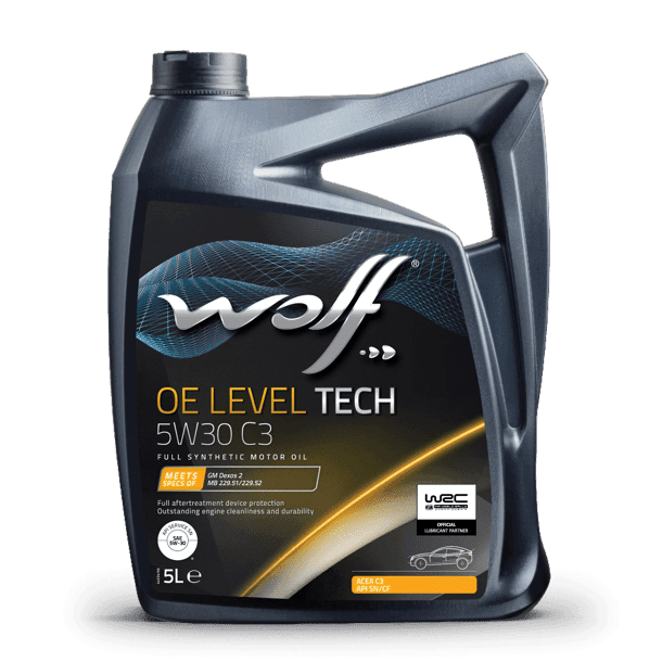 Huile Moteur 5W30 C3 OE LEVEL TECH - 5 Litres - WOLF 1043901