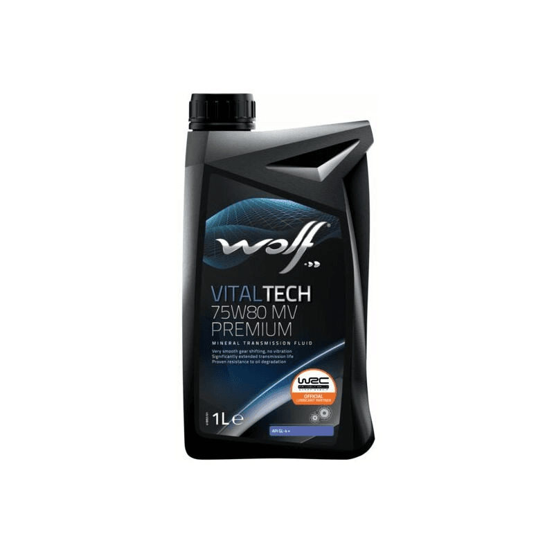Huile de transmission, boîte de vitesses 75W80 VITALTECH MV PREMIUM - 1 Litre - WOLF 1048400